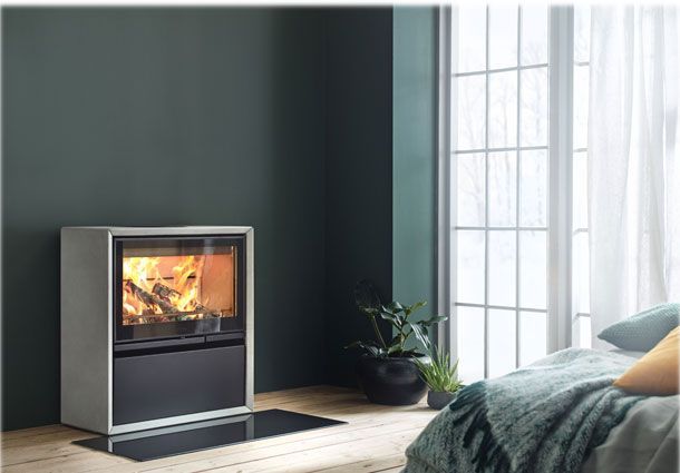 Contura 320 AG Artstone naturell und Glasfront